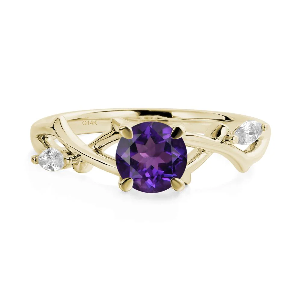 Amethyst Twig Promise Ring - Image 4