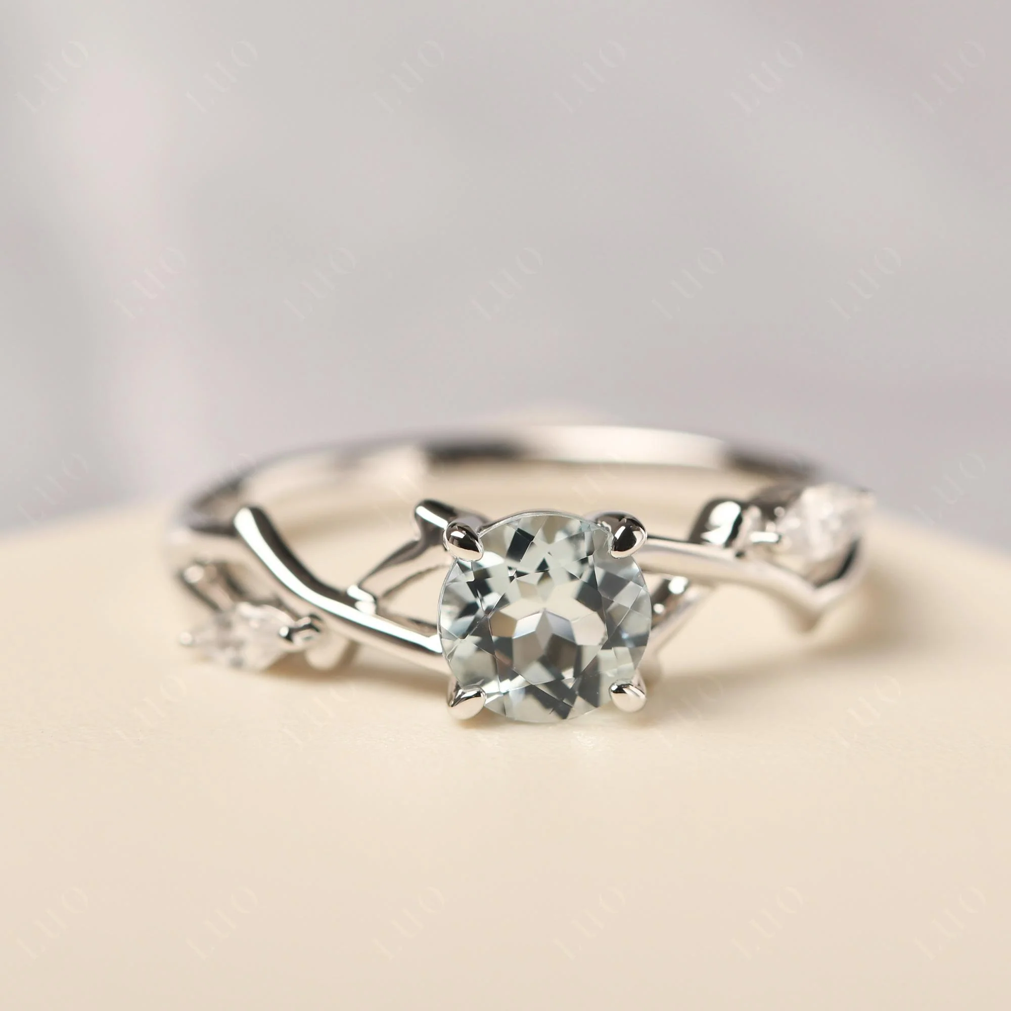 Aquamarine Twig Engagement Ring - Image 29