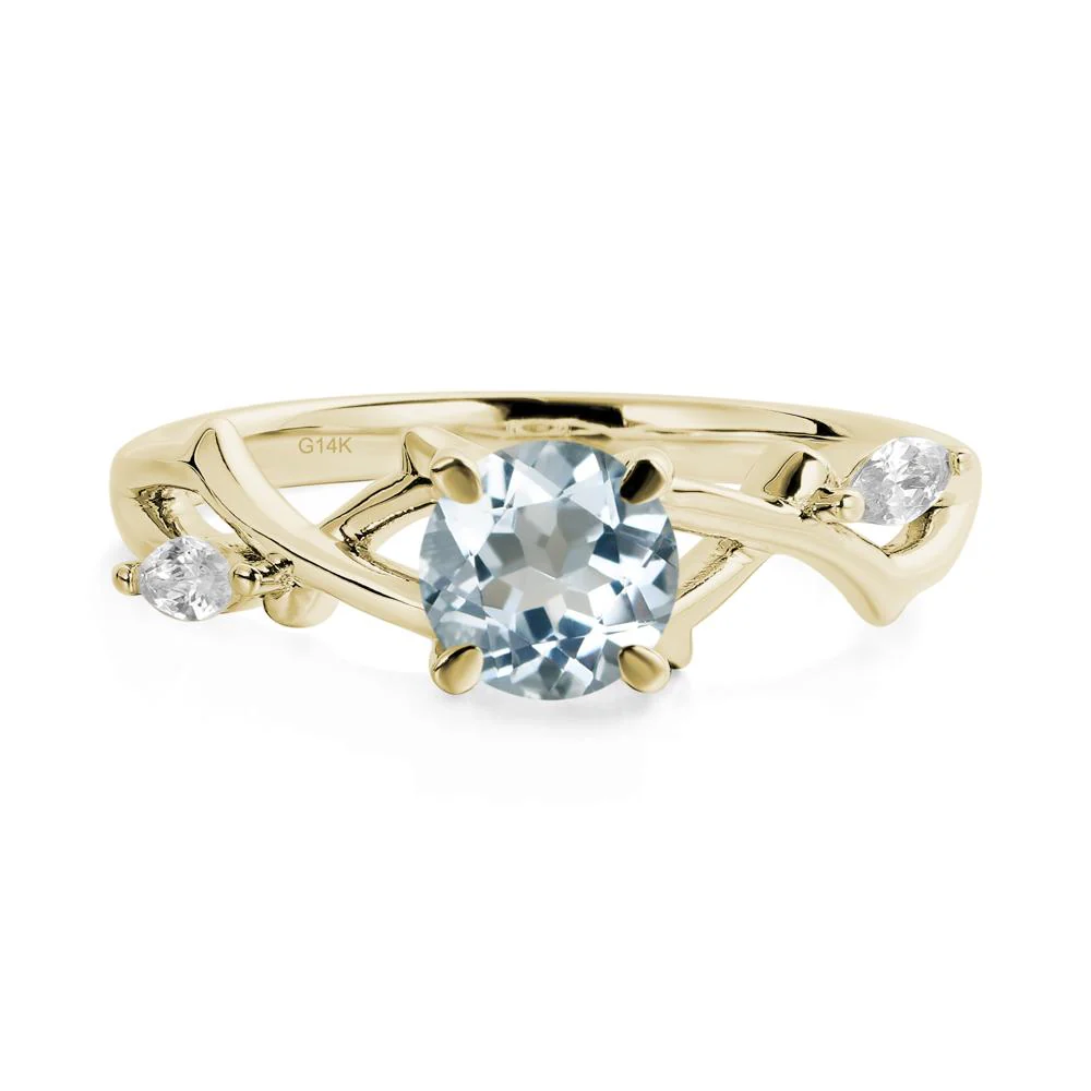 Aquamarine Twig Engagement Ring - Image 4