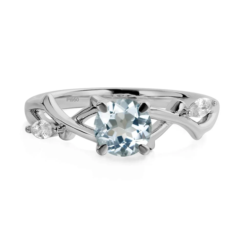 Aquamarine Twig Engagement Ring - Image 9