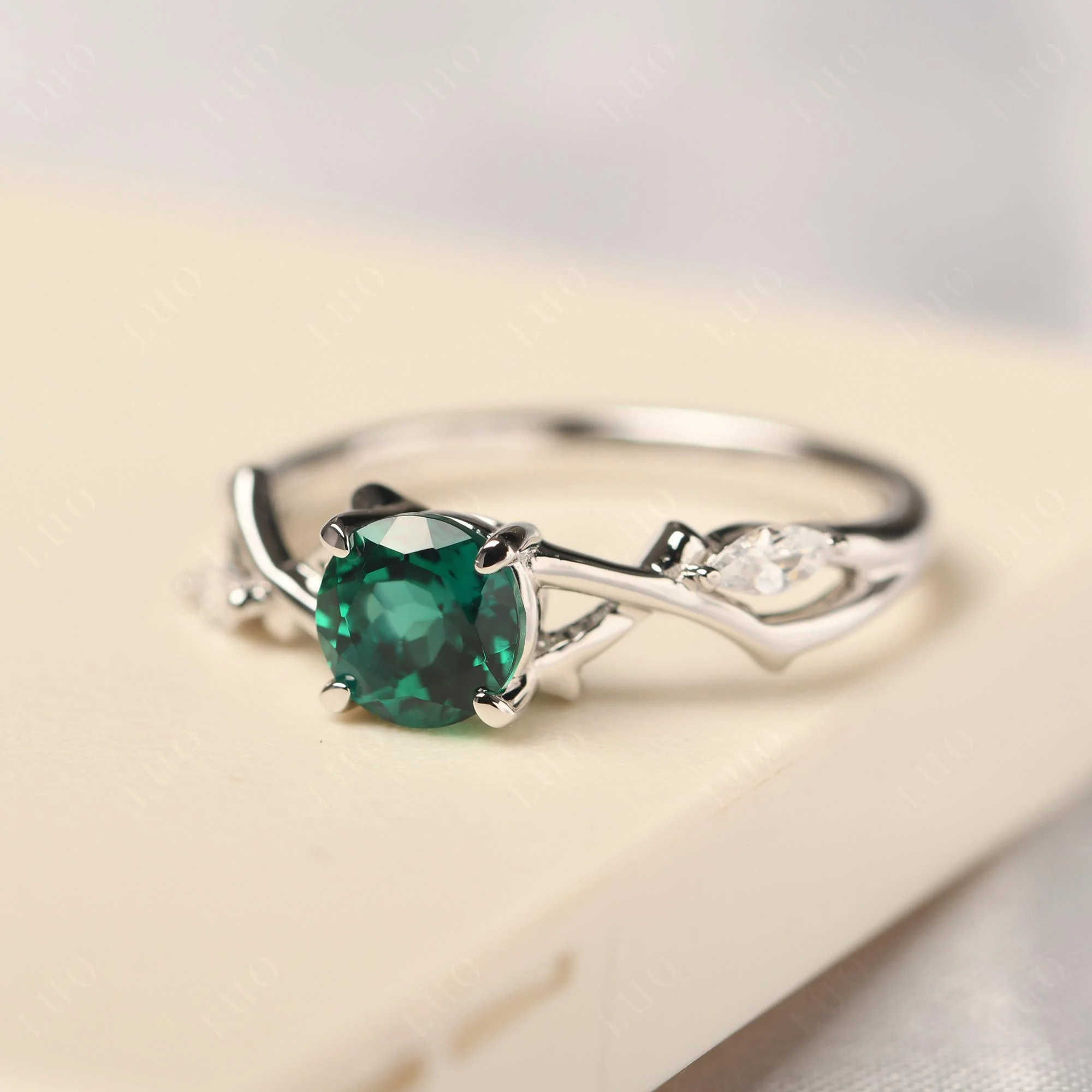 Emerald Twig Promise Ring - Image 30