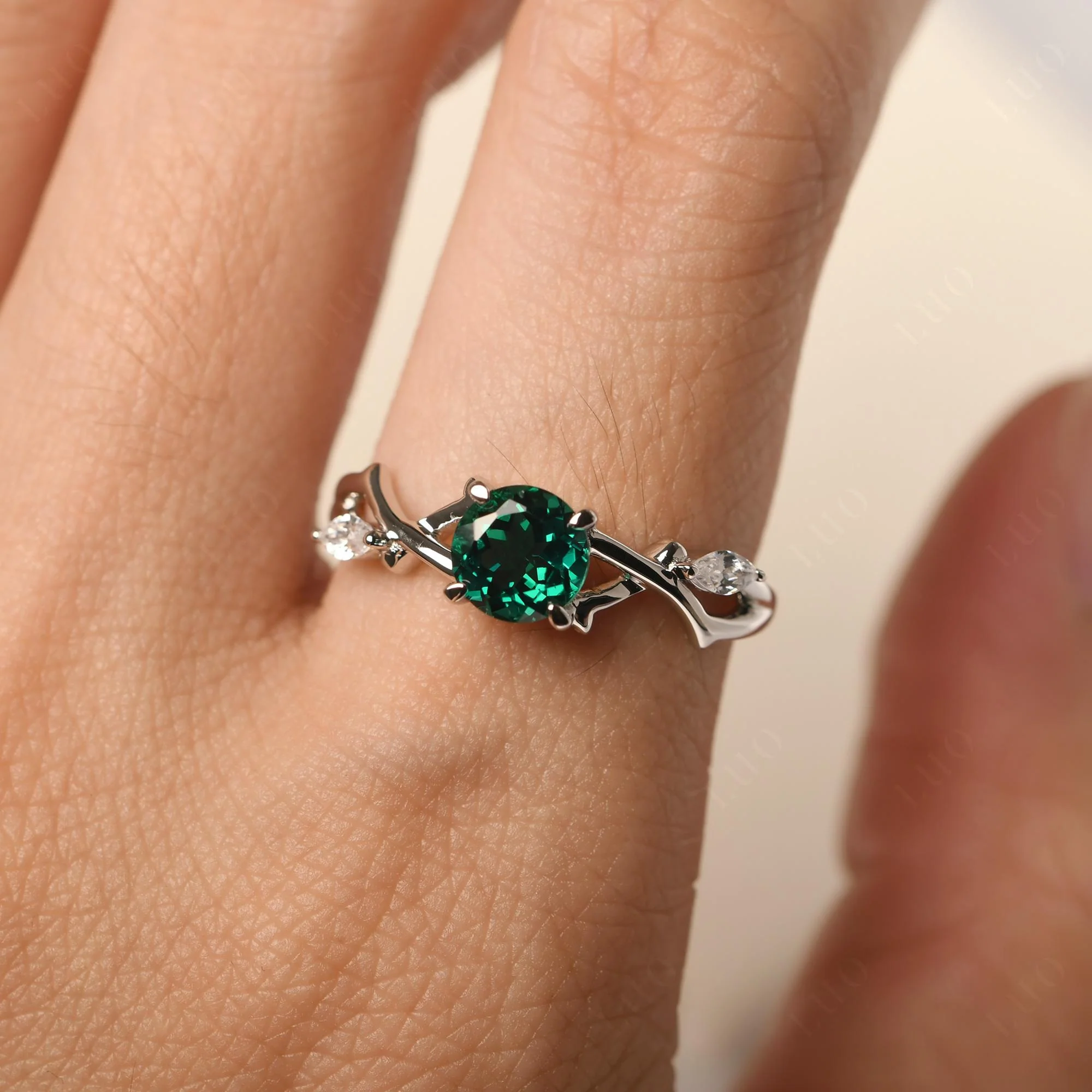 Emerald Twig Promise Ring - Image 33