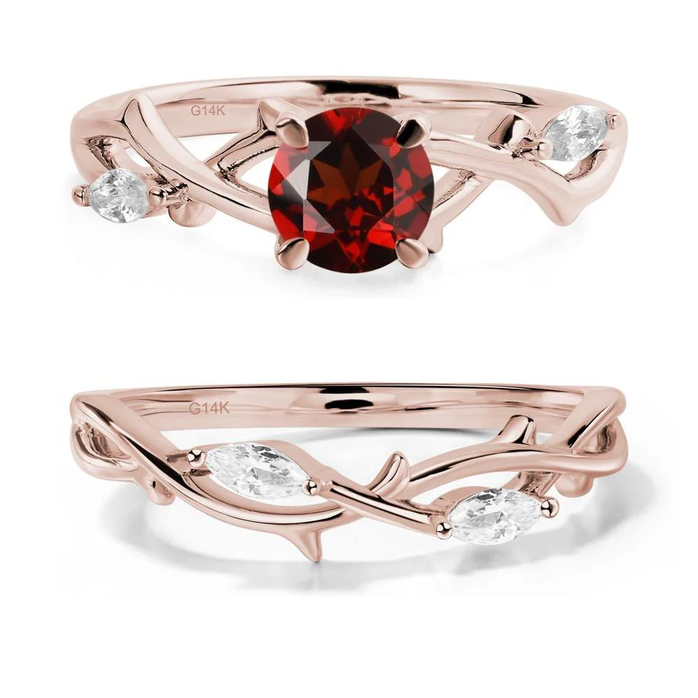 Garnet Twig Engagement Ring - Image 11