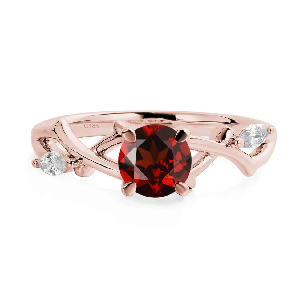Garnet Twig Engagement Ring - Image 8