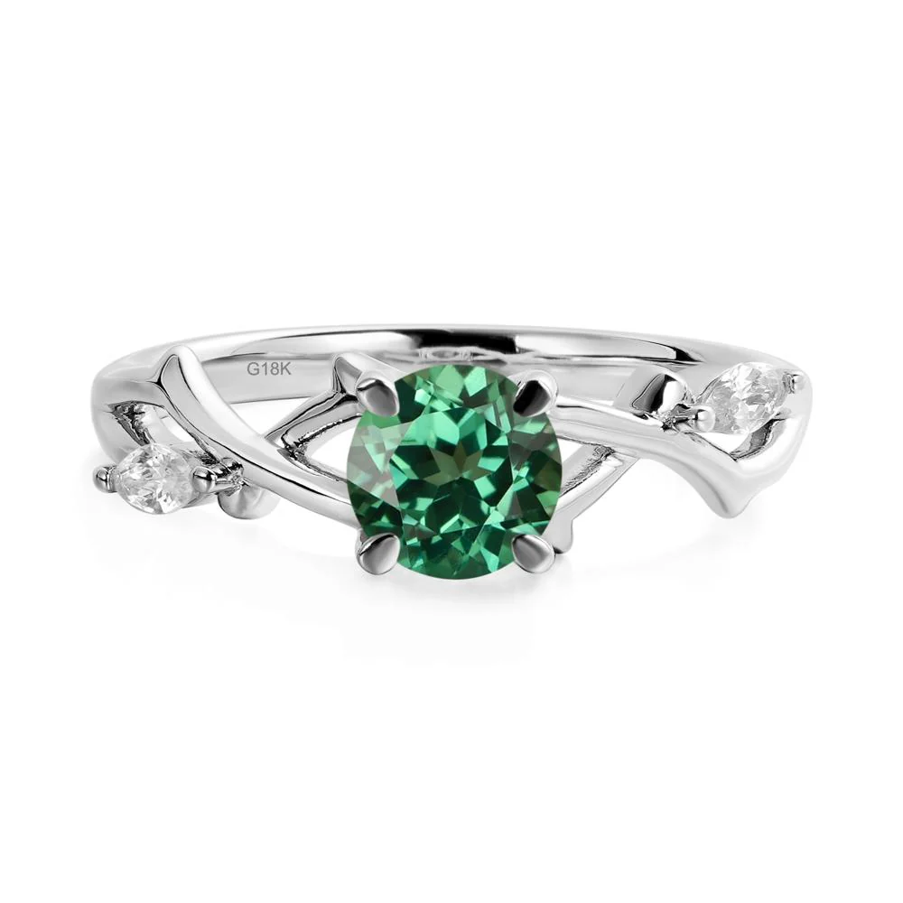 Green Sapphire Twig Promise Ring - Image 6
