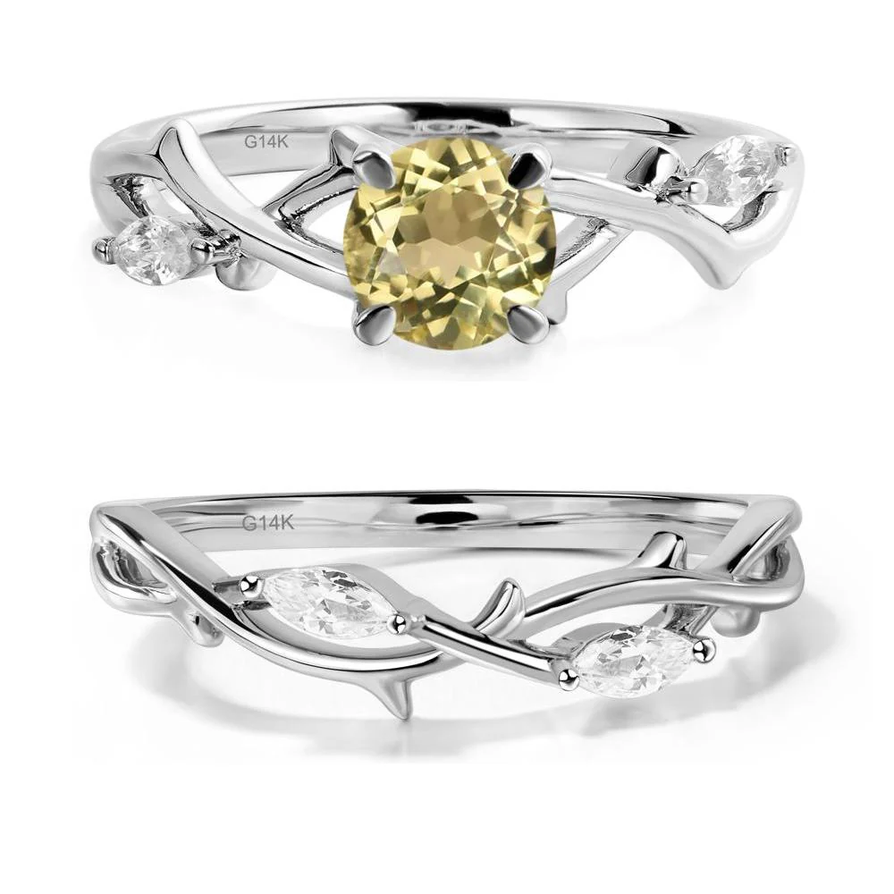 Lemon Quartz Twig Engagement Ring - Image 13