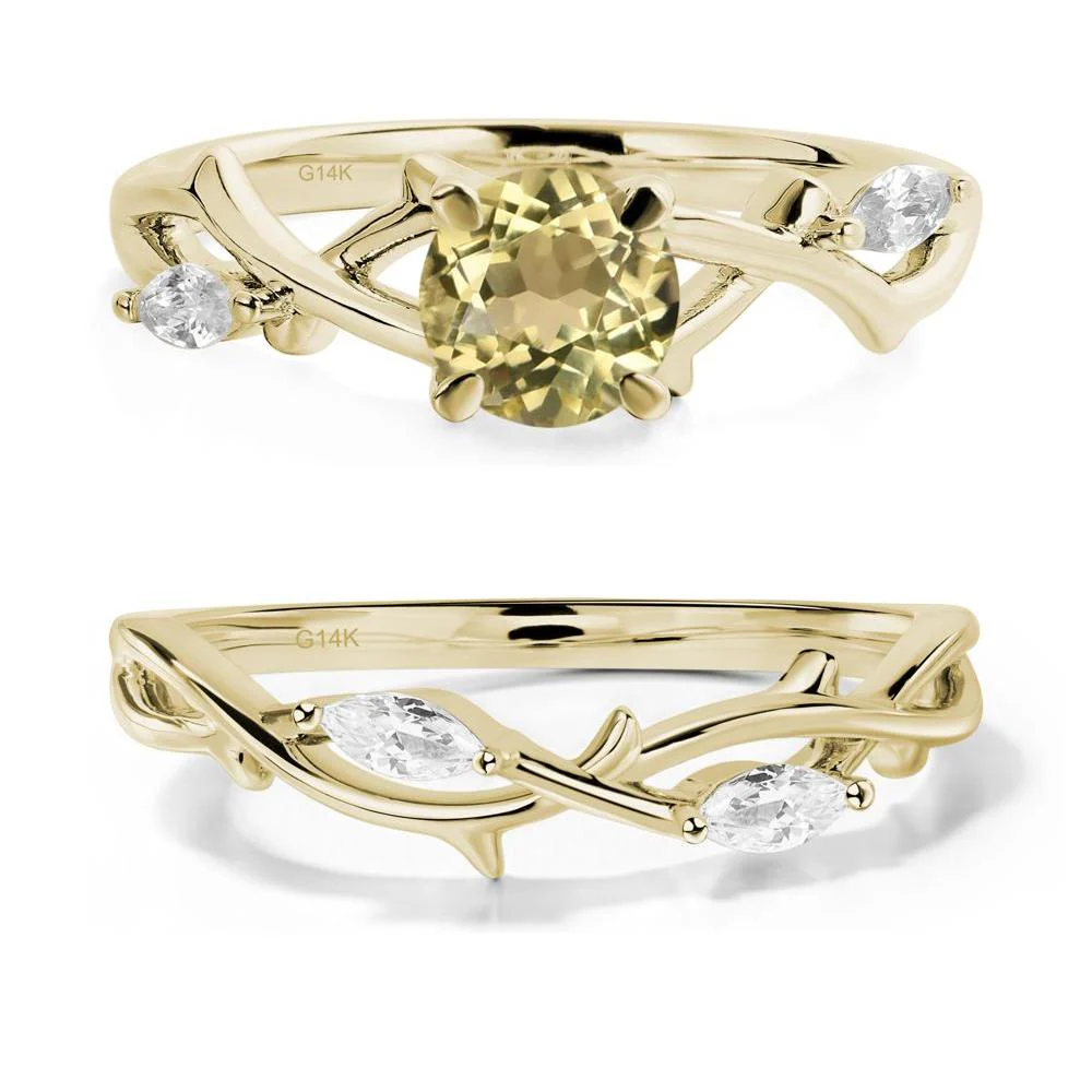 Lemon Quartz Twig Engagement Ring - Image 15