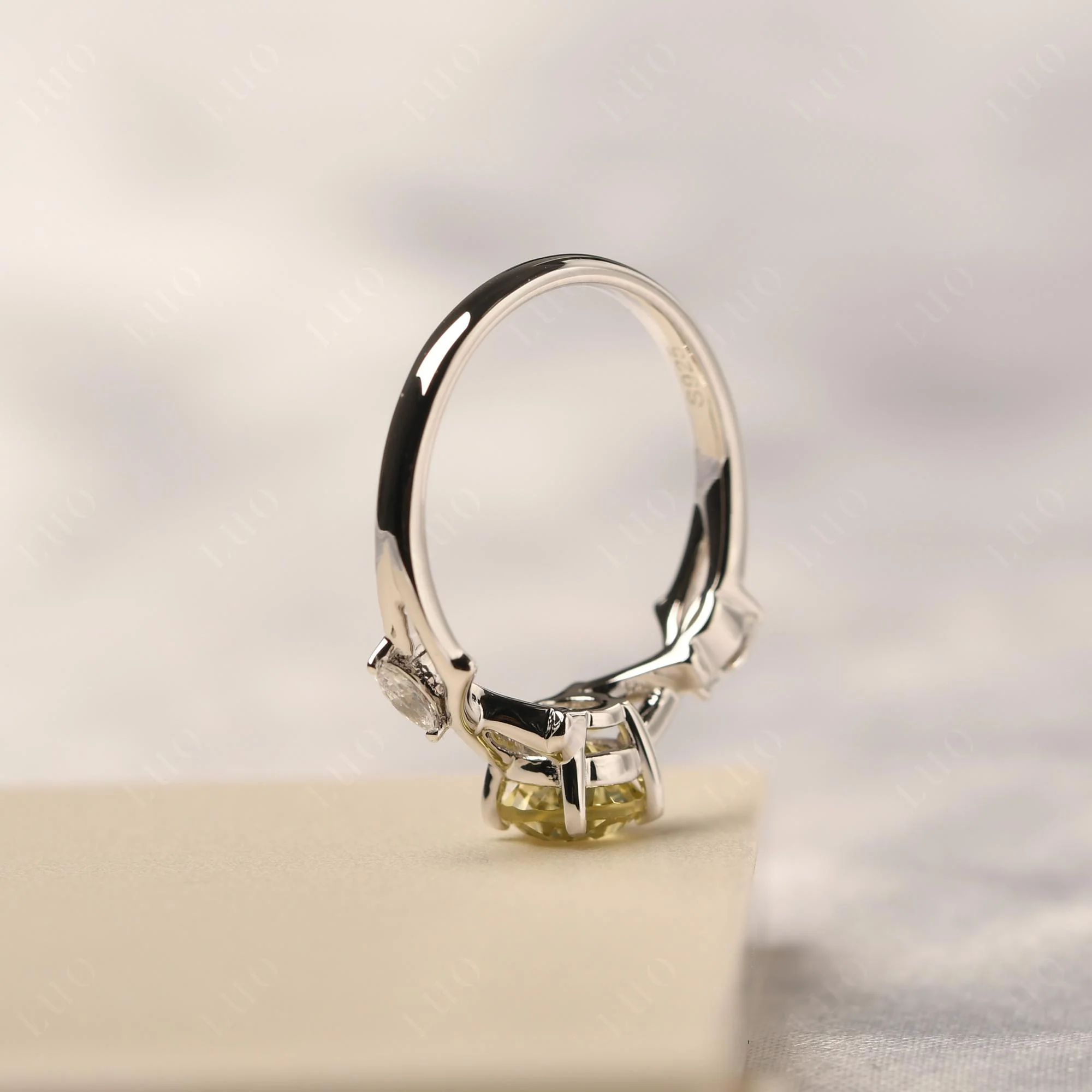 Lemon Quartz Twig Engagement Ring - Image 32