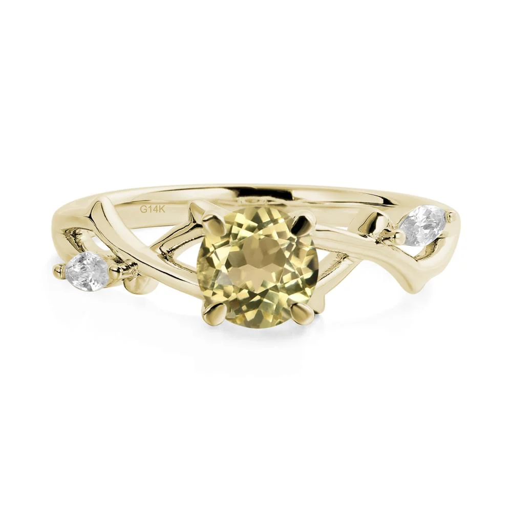 Lemon Quartz Twig Engagement Ring - Image 4