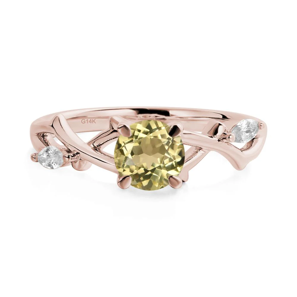 Lemon Quartz Twig Engagement Ring - Image 5