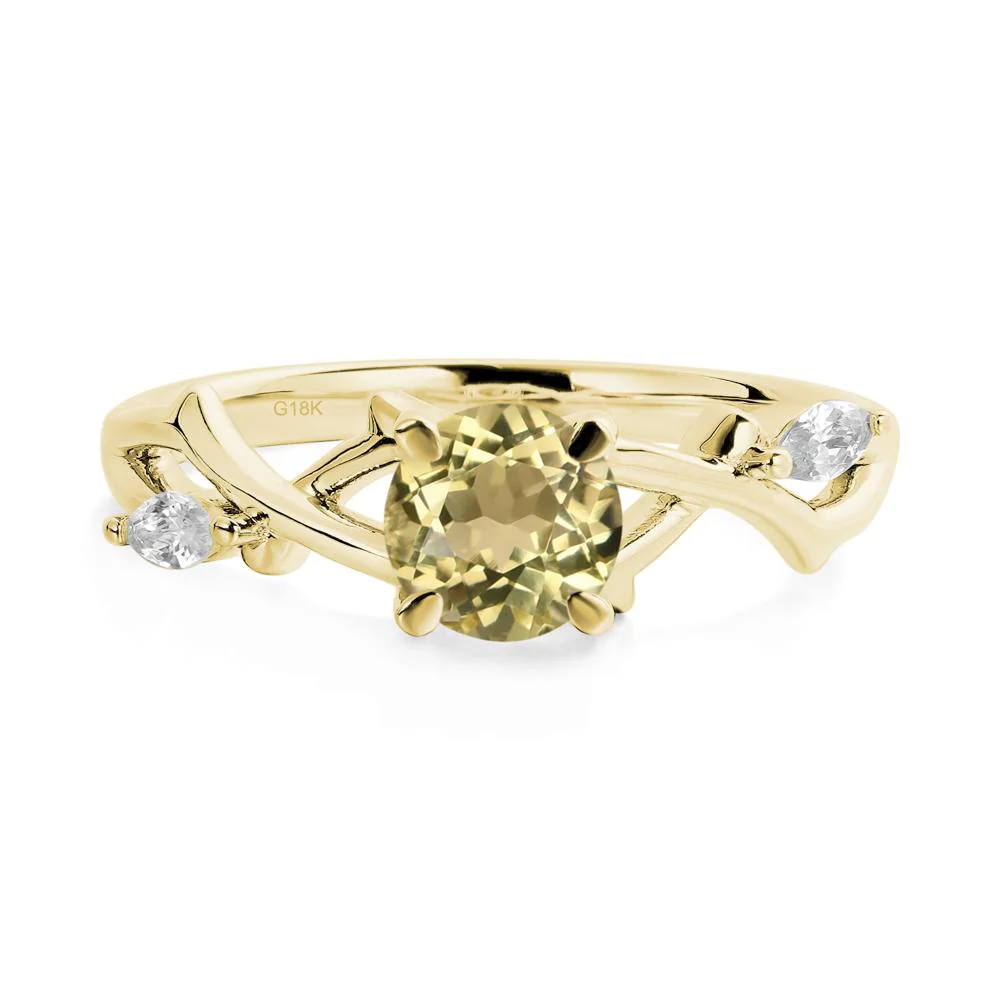 Lemon Quartz Twig Engagement Ring - Image 7