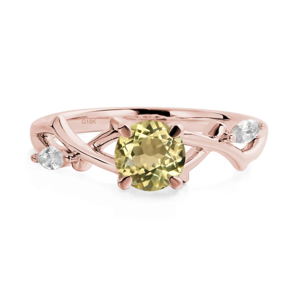 Lemon Quartz Twig Engagement Ring - Image 8