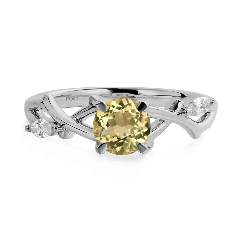 Lemon Quartz Twig Engagement Ring - Image 9