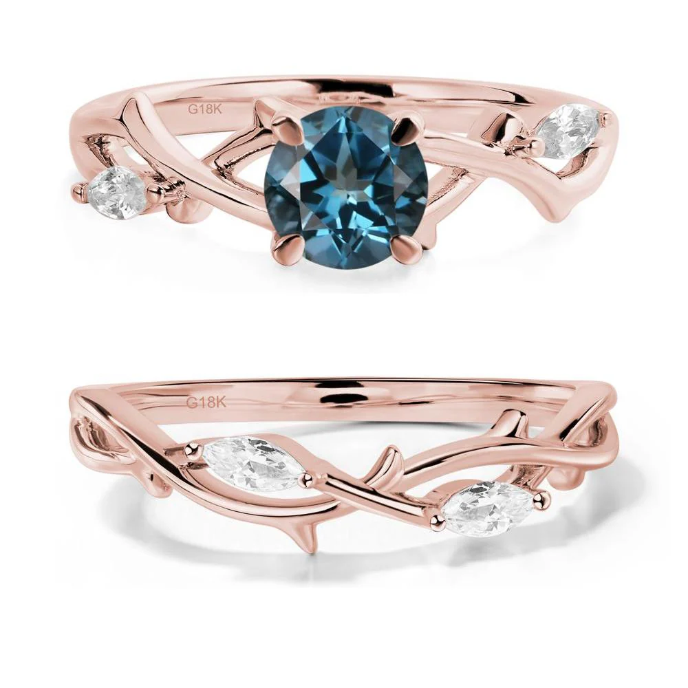 London Blue Topaz Twig Promise Ring - Image 17