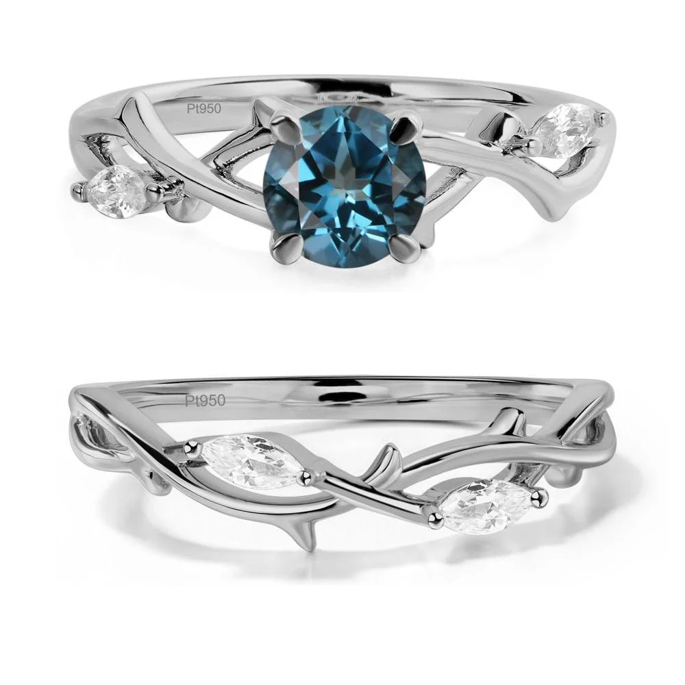 London Blue Topaz Twig Promise Ring - Image 25