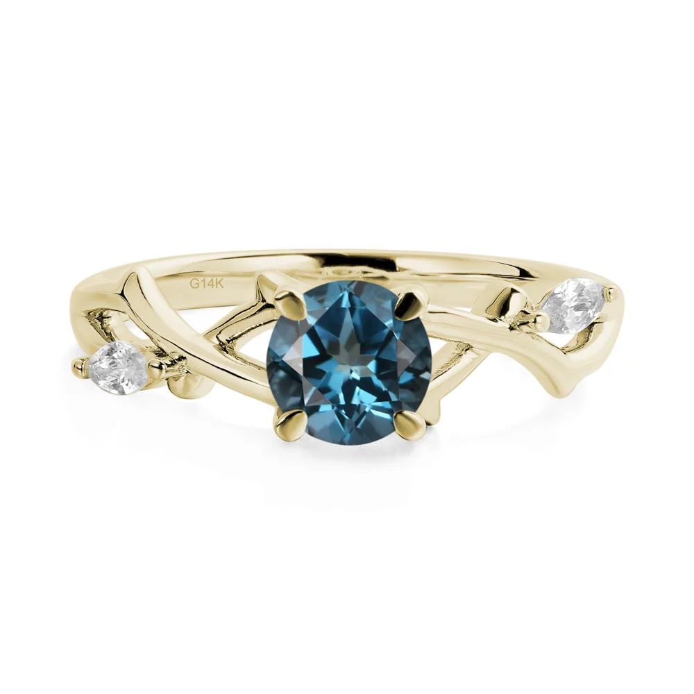 London Blue Topaz Twig Promise Ring - Image 4