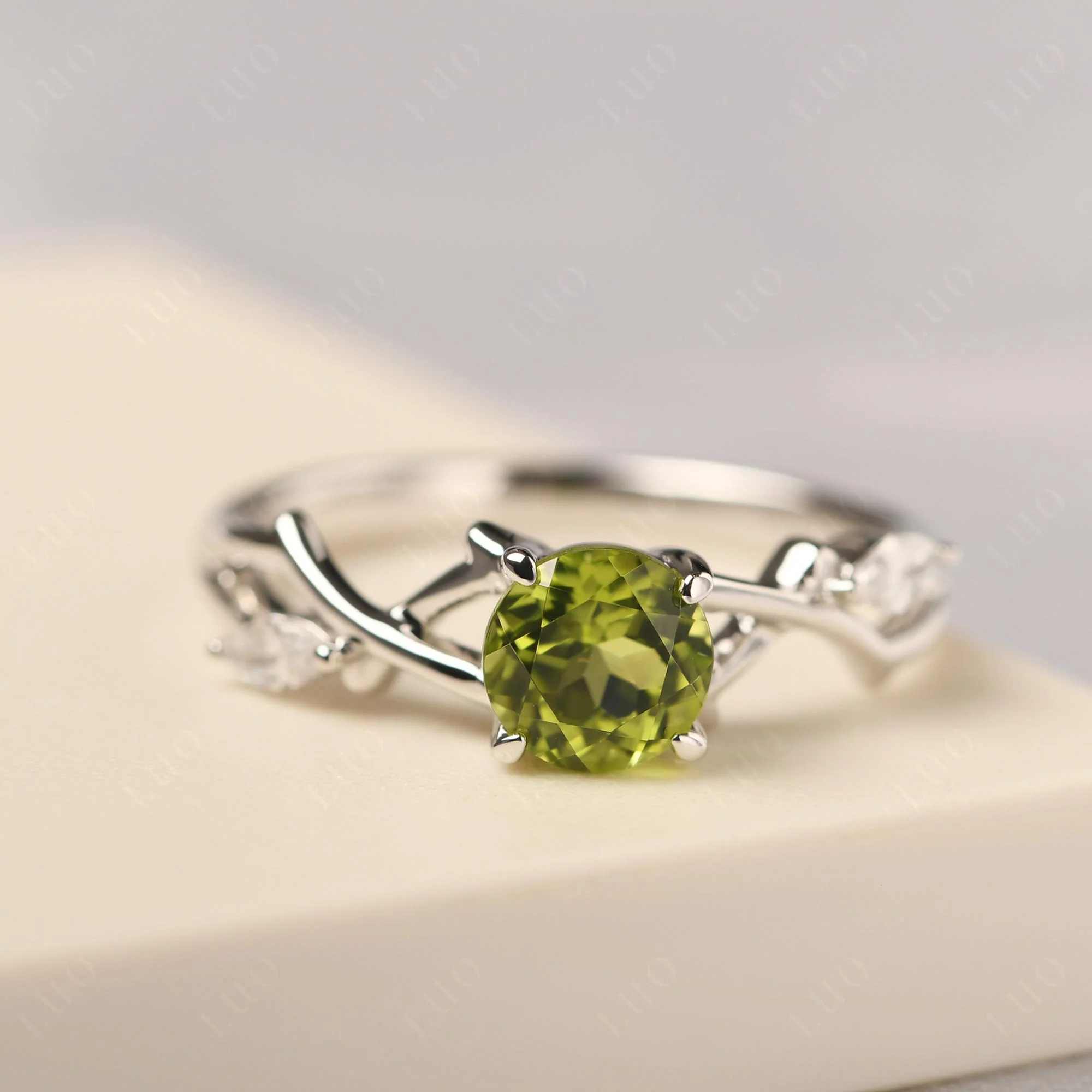 Peridot Twig Promise Ring - Image 29