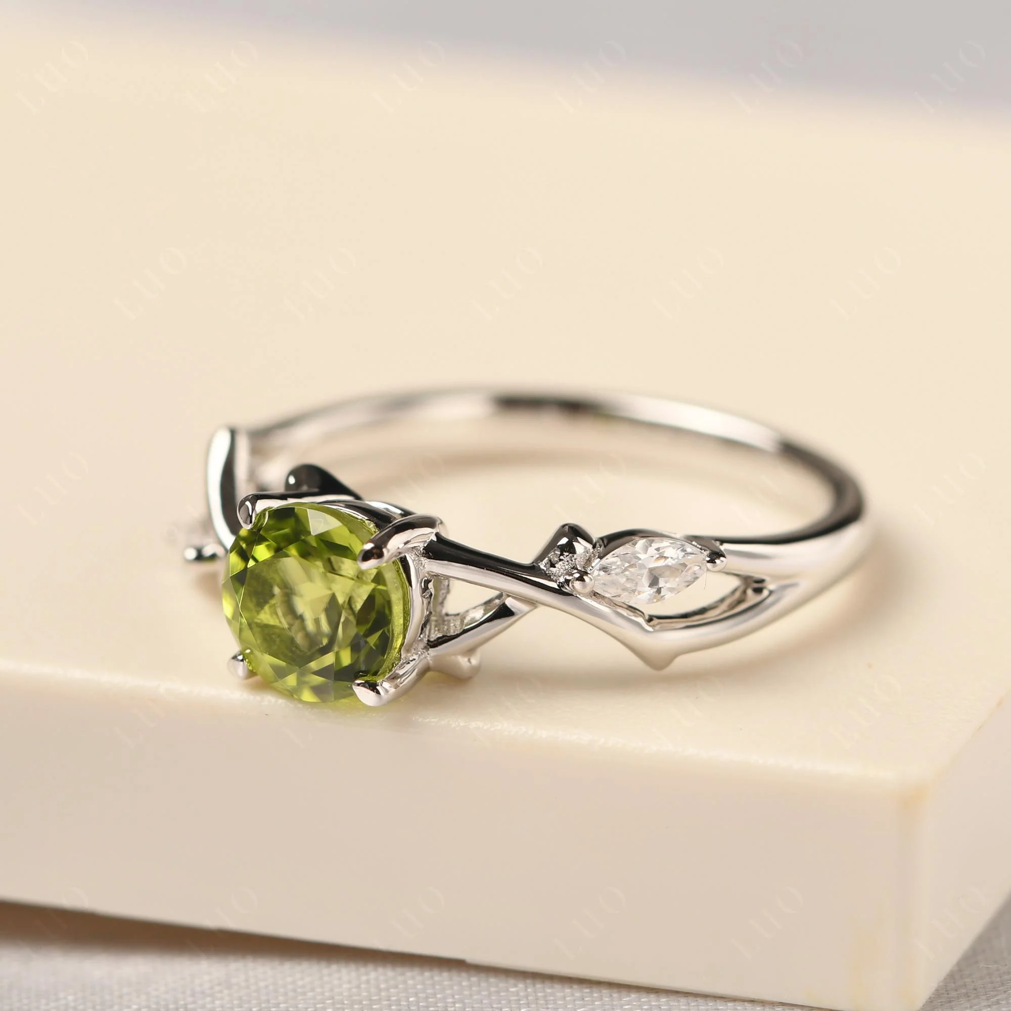 Peridot Twig Promise Ring - Image 30