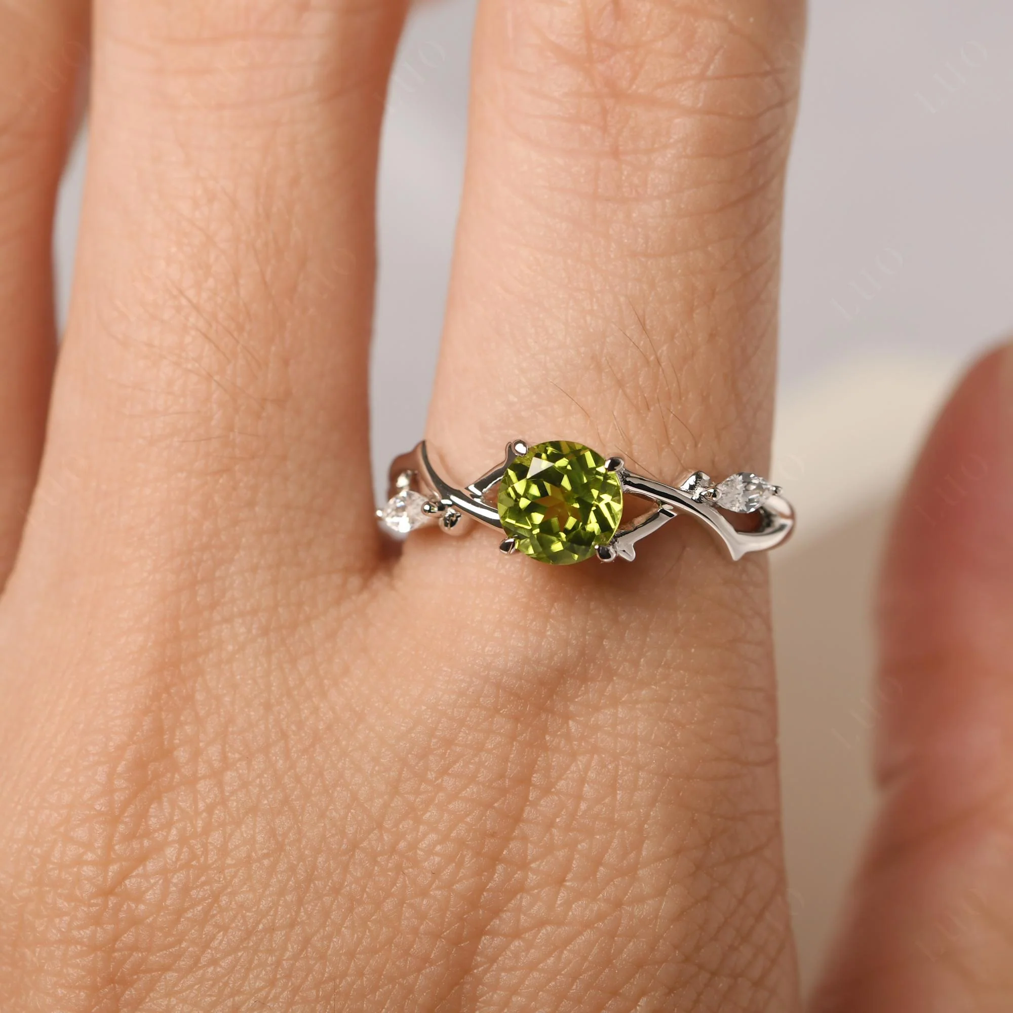Peridot Twig Promise Ring - Image 33