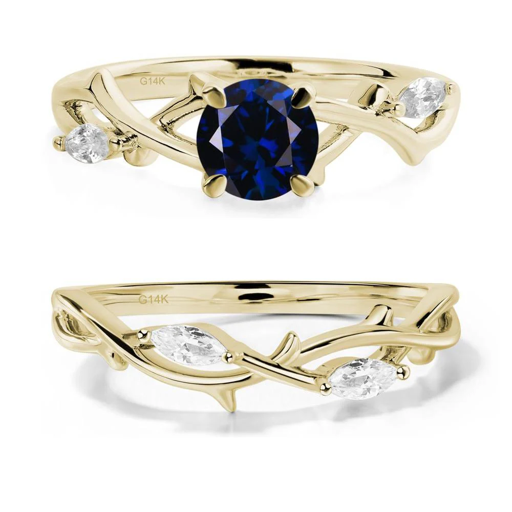 Sapphire Twig Engagement Ring - Image 15