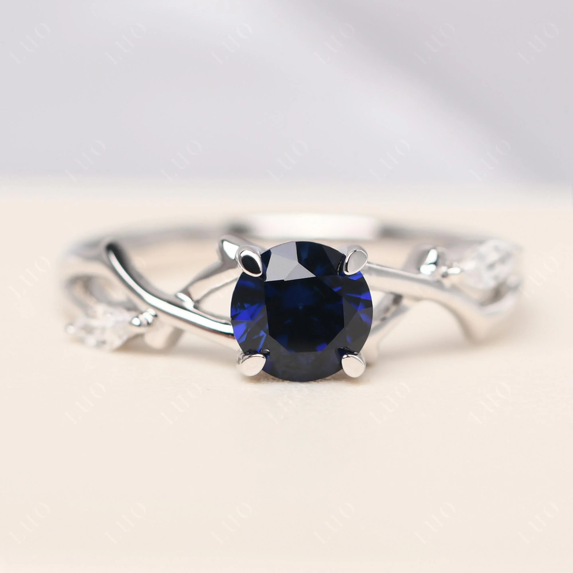 Sapphire Twig Engagement Ring - Image 29