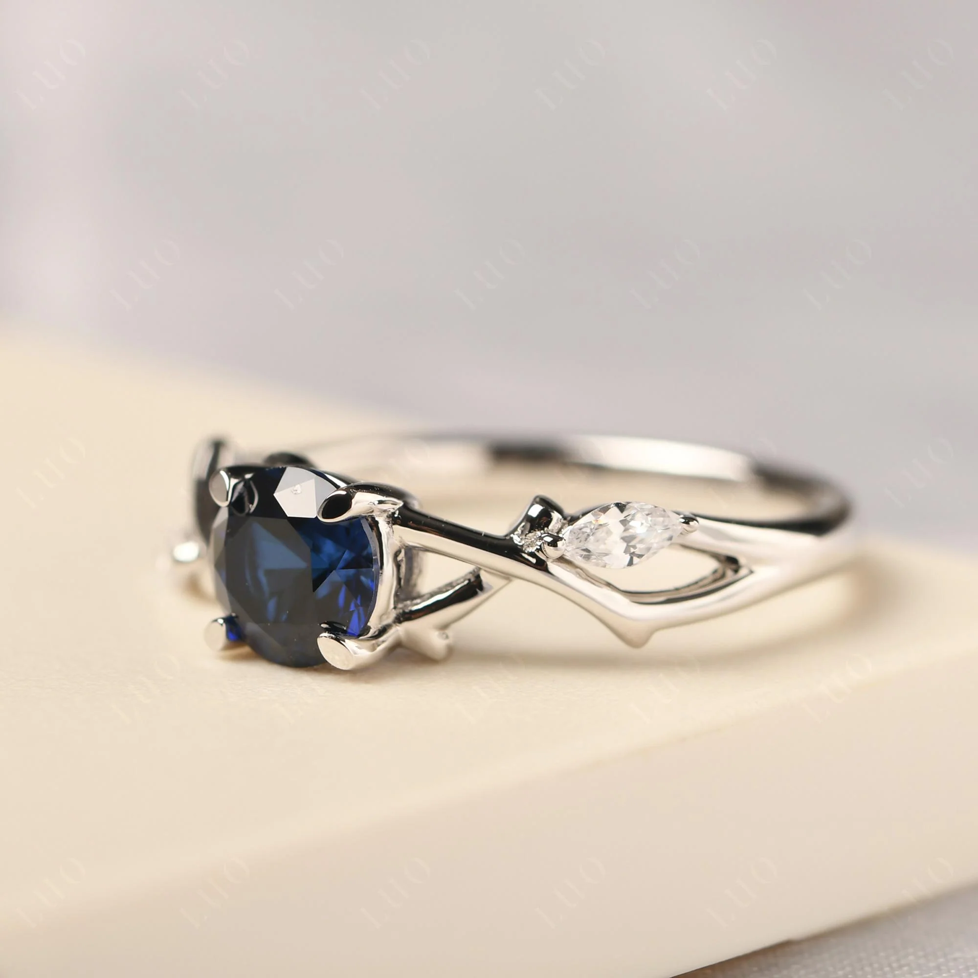 Sapphire Twig Engagement Ring - Image 30