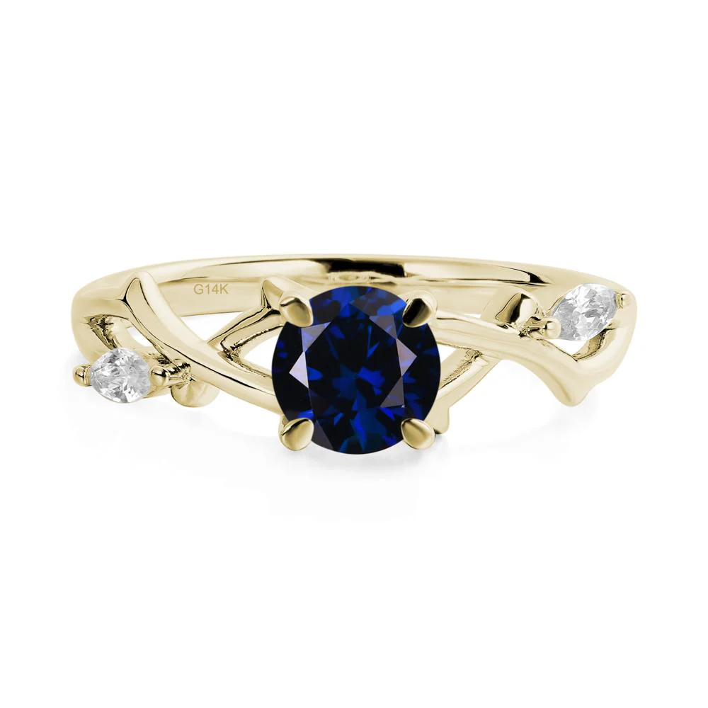 Sapphire Twig Engagement Ring - Image 4