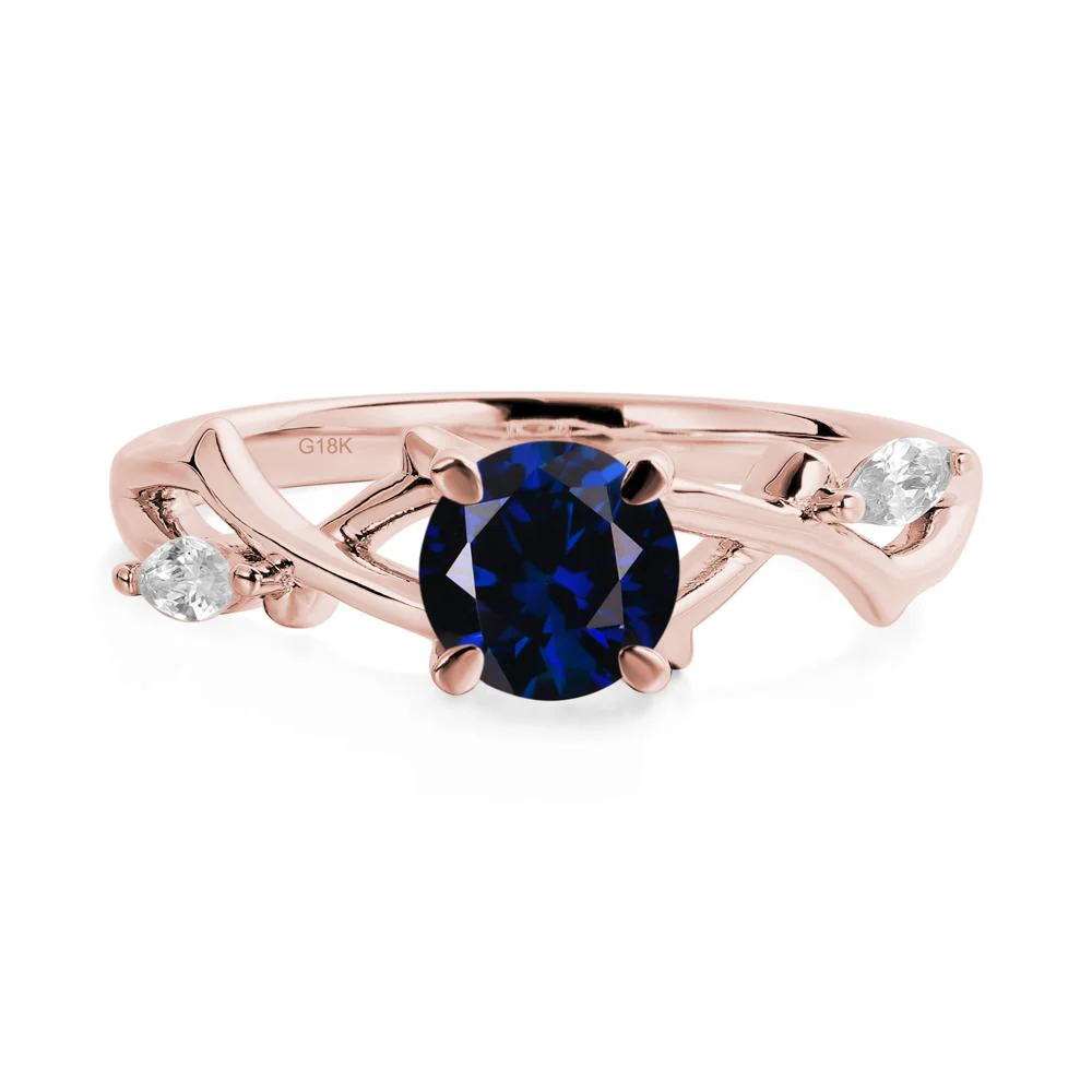 Sapphire Twig Engagement Ring - Image 8