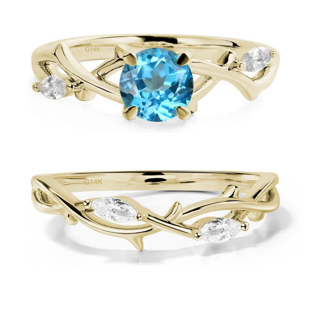 Swiss Blue Topaz Twig Engagement Ring - Image 15