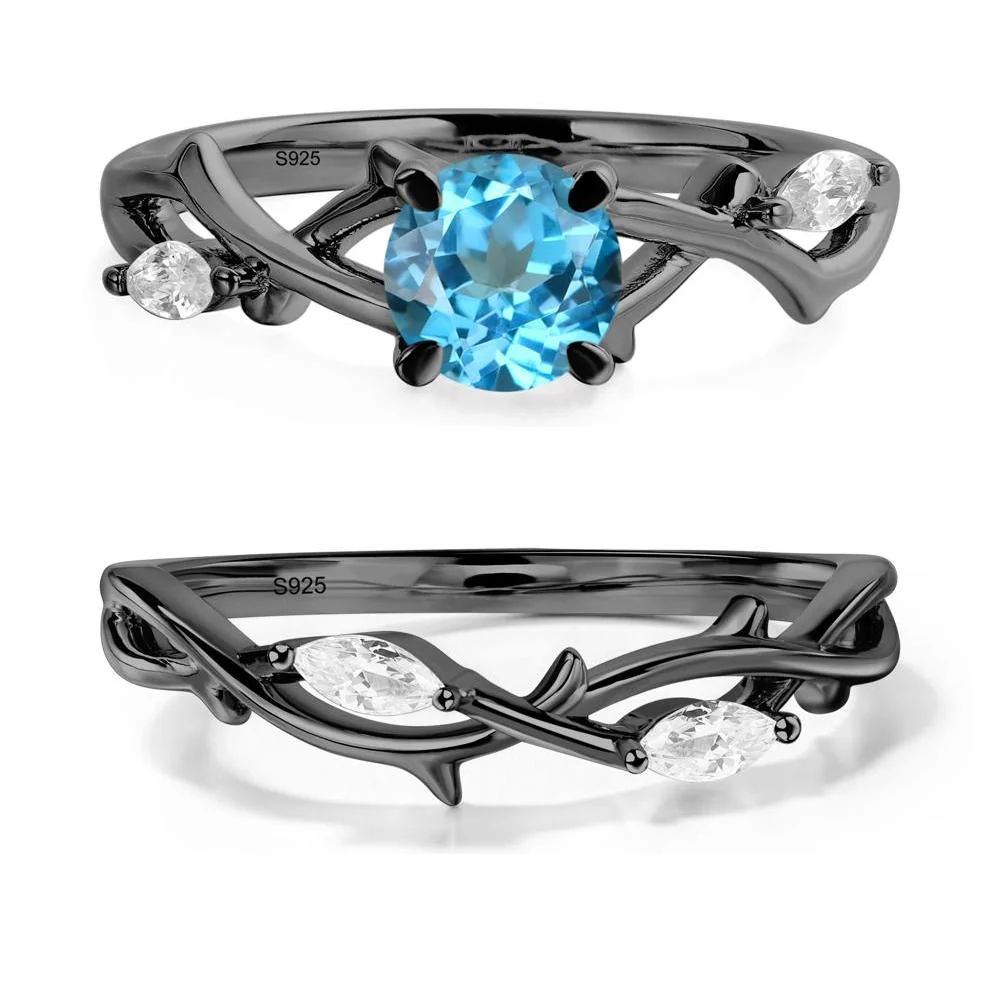 Swiss Blue Topaz Twig Engagement Ring - Image 23