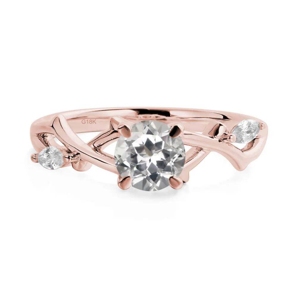 White Topaz Twig Promise Ring - Image 8