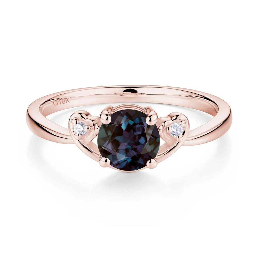 Twist Band Alexandrite Promise Ring - Image 6