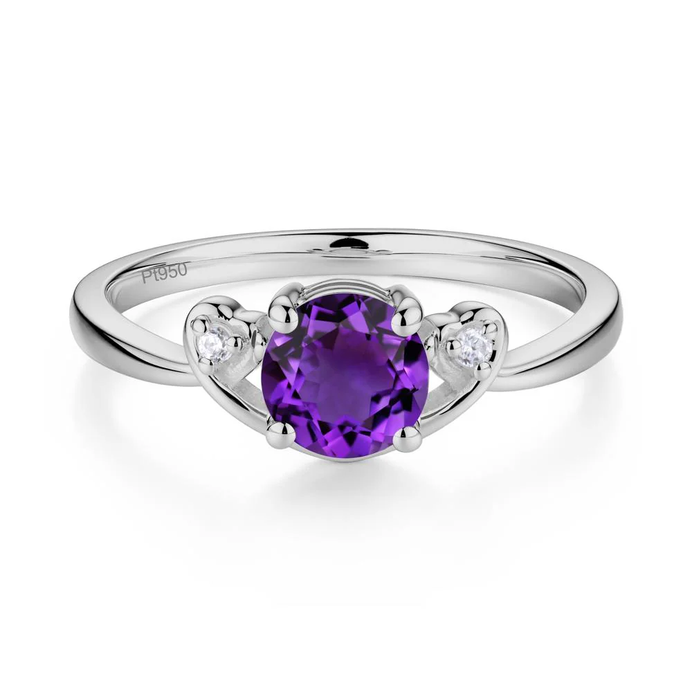 Twist Band Amethyst Promise Ring