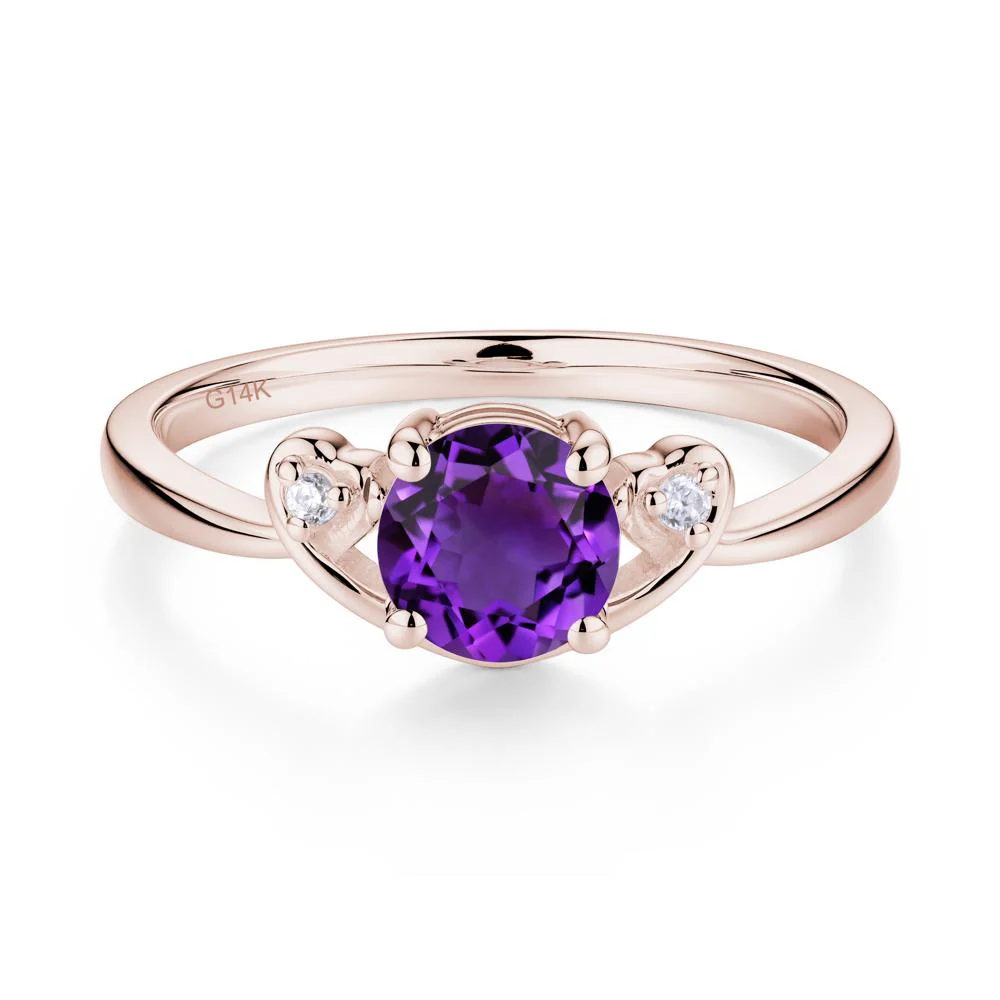 Twist Band Amethyst Promise Ring - Image 6