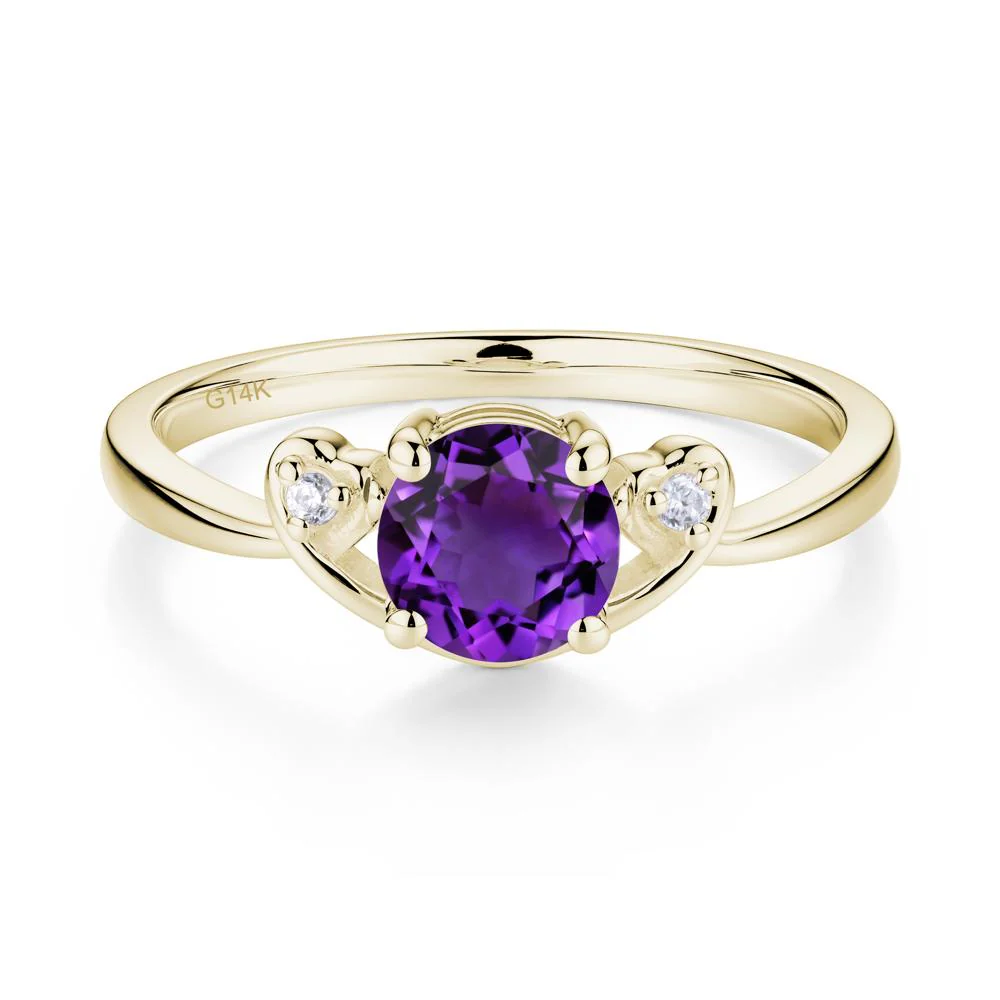 Twist Band Amethyst Promise Ring - Image 9