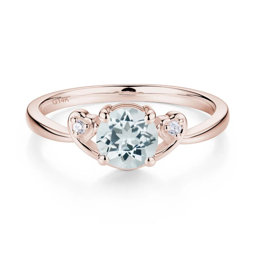 Twist Band Aquamarine Promise Ring - Image 6