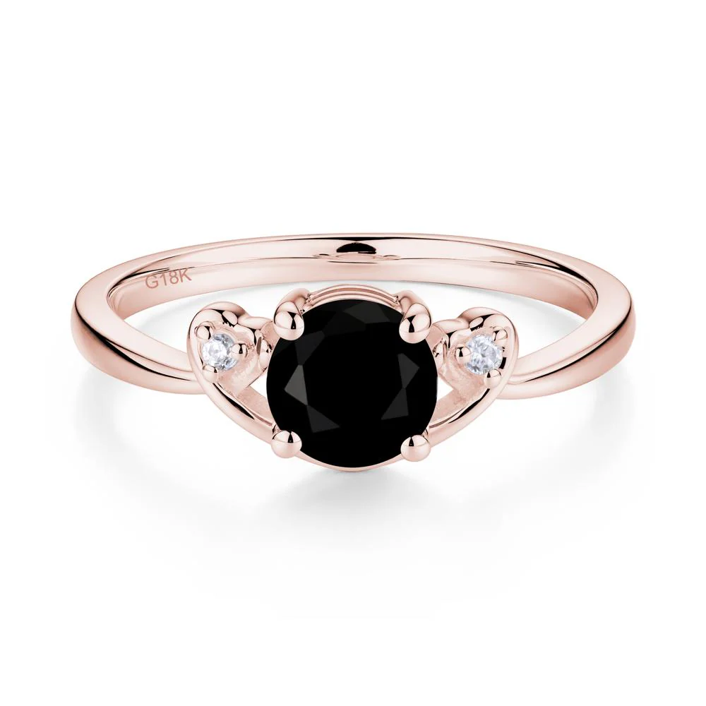 Twist Band Black Spinel Promise Ring - Image 4