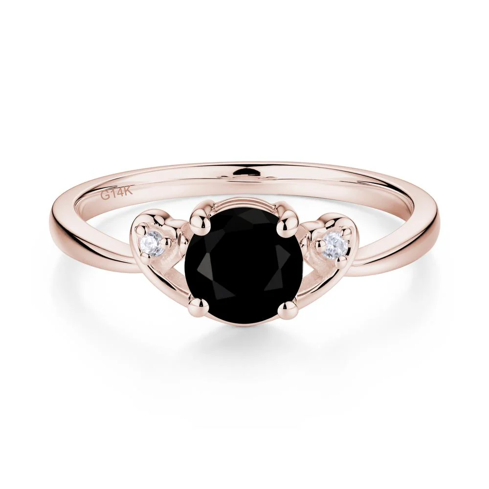 Twist Band Black Spinel Promise Ring - Image 5