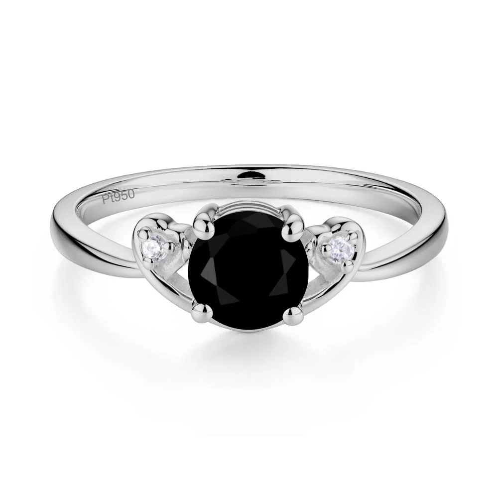 Twist Band Black Spinel Promise Ring - Image 7