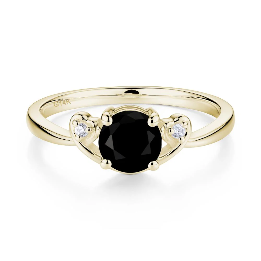 Twist Band Black Spinel Promise Ring - Image 9
