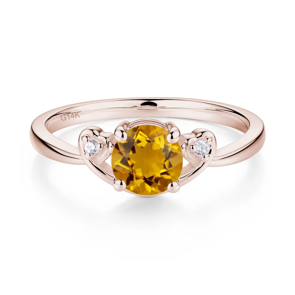 Twist Band Citrine Promise Ring