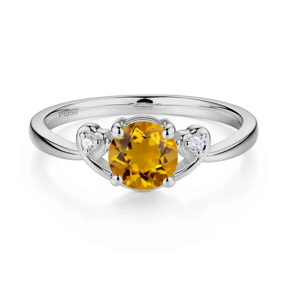 Twist Band Citrine Promise Ring - Image 6