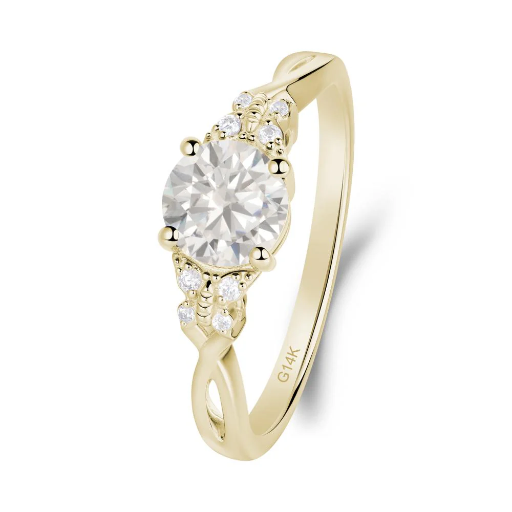 Twist Band Cubic Zirconia Ring with Butterfly Accent - Image 9