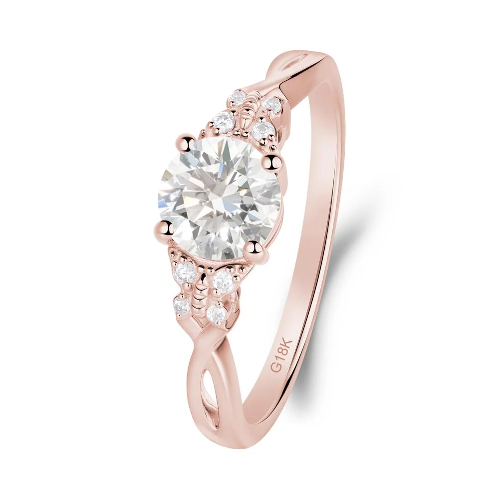 Twist Band Diamond Ring with Butterfly Accent - Image 6