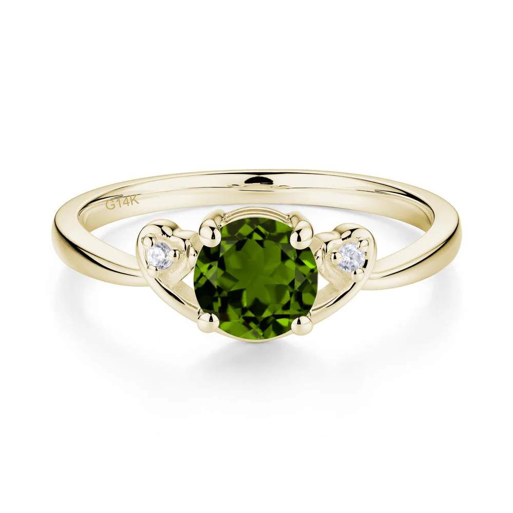 Twist Band Diopside Promise Ring
