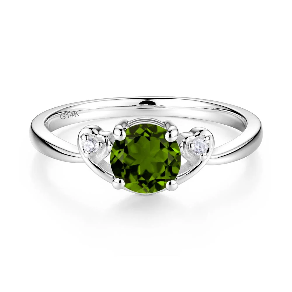 Twist Band Diopside Promise Ring - Image 3
