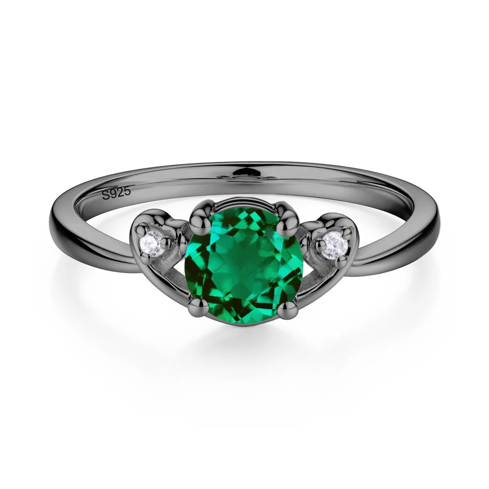 Twist Band Emerald Promise Ring
