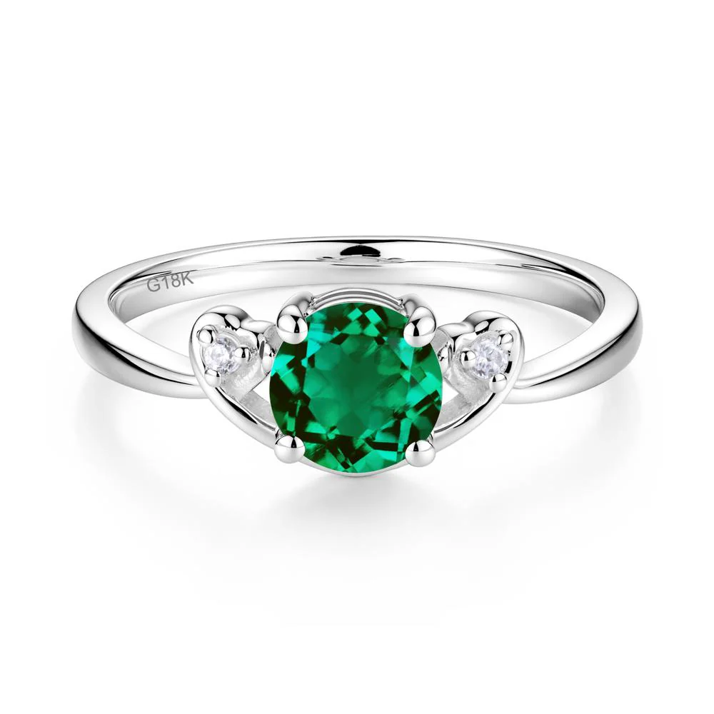 Twist Band Emerald Promise Ring - Image 6
