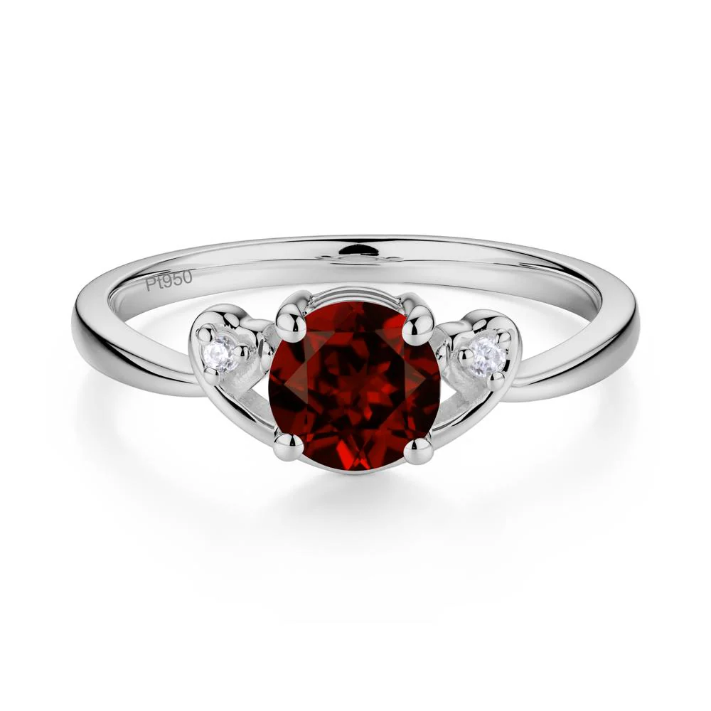 Twist Band Garnet Promise Ring - Image 4