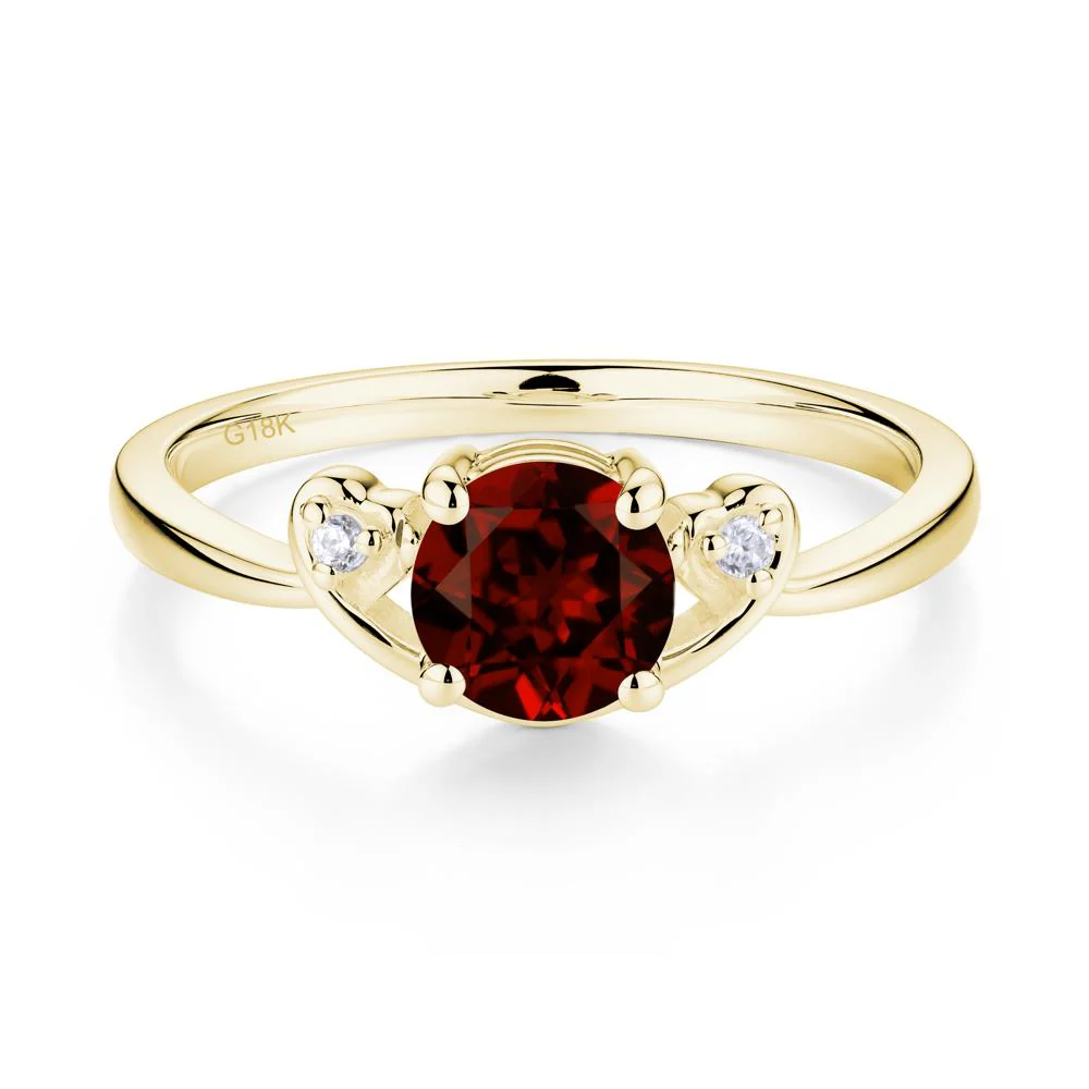 Twist Band Garnet Promise Ring - Image 6